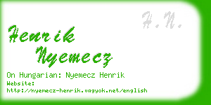 henrik nyemecz business card